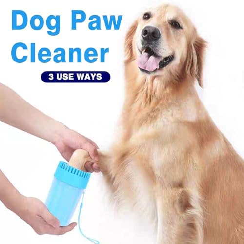 Keep Your Home Clean with the Mudbuster Portable Dog Paw Cleaner - Medium Size in Blue, Perfect for Active Dogs!