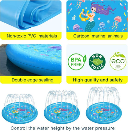 Ultimate 3-in-1 Splash Pad: Fun Water Play Mat for Kids Aged 1-5 - Perfect for Summer Adventures!