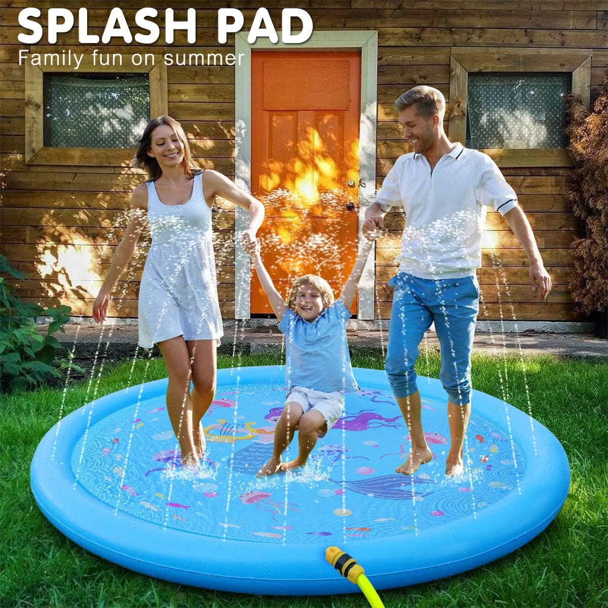 Ultimate 3-in-1 Splash Pad: Fun Water Play Mat for Kids Aged 1-5 - Perfect for Summer Adventures!