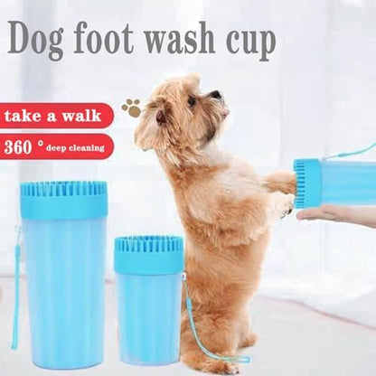 Keep Your Home Clean with the Mudbuster Portable Dog Paw Cleaner - Medium Size in Blue, Perfect for Active Dogs!