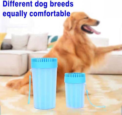 Keep Your Home Clean with the Mudbuster Portable Dog Paw Cleaner - Medium Size in Blue, Perfect for Active Dogs!