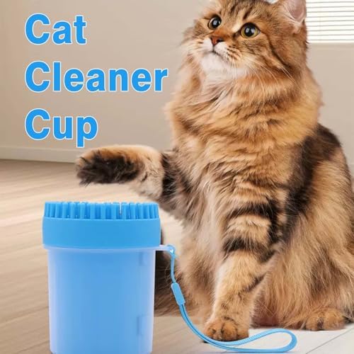 Keep Your Home Clean with the Mudbuster Portable Dog Paw Cleaner - Medium Size in Blue, Perfect for Active Dogs!