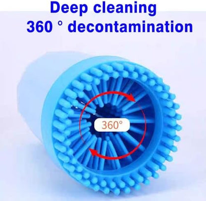 Keep Your Home Clean with the Mudbuster Portable Dog Paw Cleaner - Medium Size in Blue, Perfect for Active Dogs!