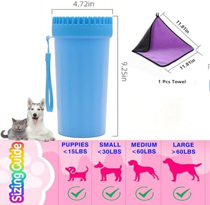 Keep Your Home Clean with the Mudbuster Portable Dog Paw Cleaner - Medium Size in Blue, Perfect for Active Dogs!