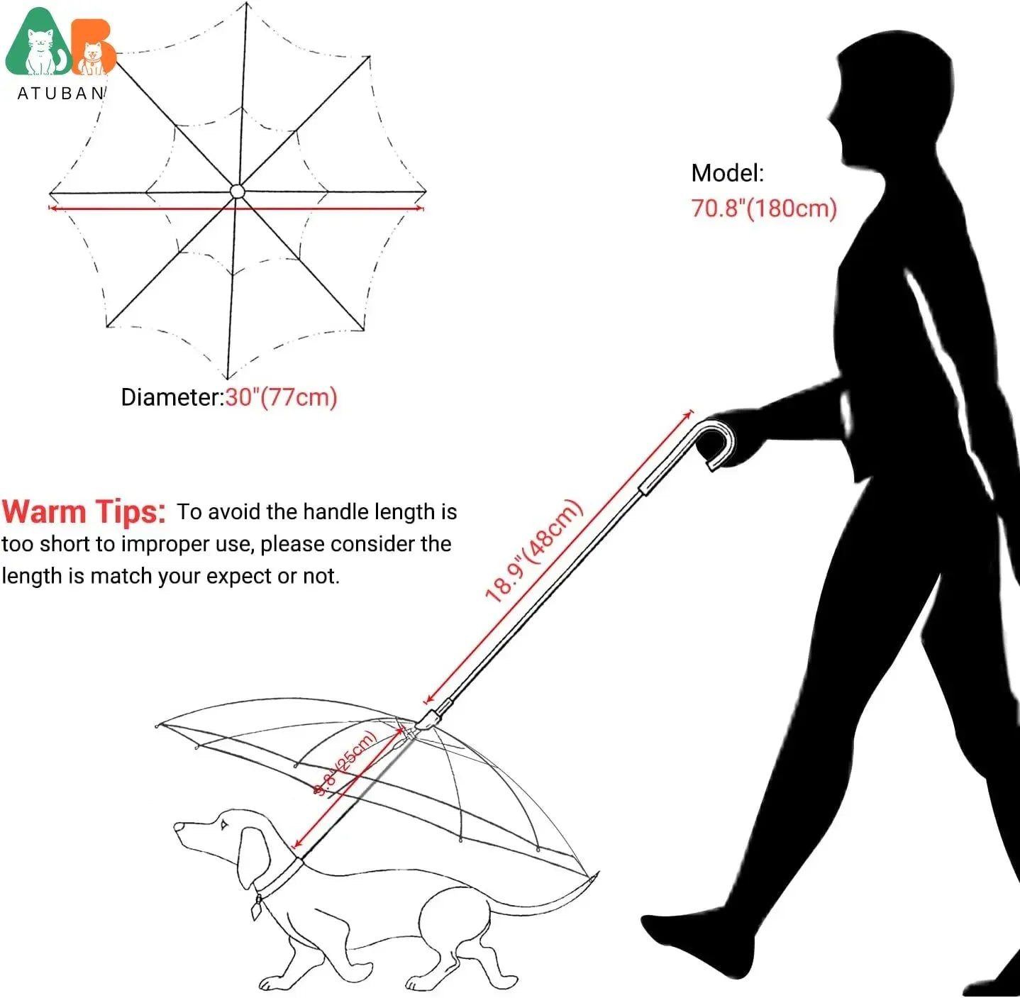 Keep Your Small Pets Dry with Our Stylish Dog Umbrella and Leash Combo - Perfect for Rainy Walks!