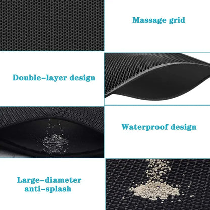 Double Layer Waterproof Cat Litter Mat - Non-Slip, Washable, and Gift-Ready for a Cleaner Home