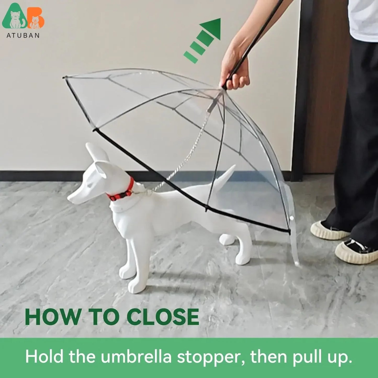 Keep Your Small Pets Dry with Our Stylish Dog Umbrella and Leash Combo - Perfect for Rainy Walks!