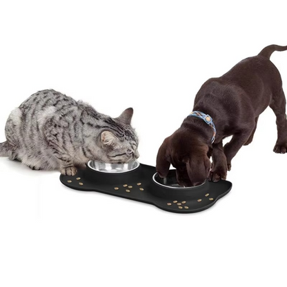 Ultimate 2-in-1 Slow Feeder Dog Bowl Set with Waterproof Silicone Mat - Perfect for All Breeds!