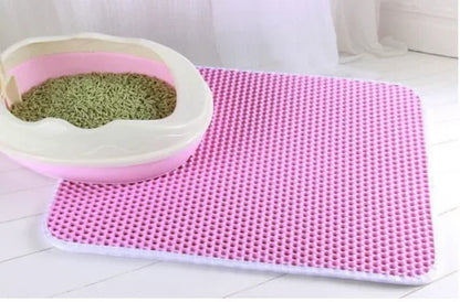 Double Layer Waterproof Cat Litter Mat - Non-Slip, Washable, and Gift-Ready for a Cleaner Home