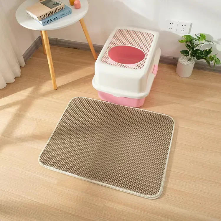 Double Layer Waterproof Cat Litter Mat - Non-Slip, Washable, and Gift-Ready for a Cleaner Home