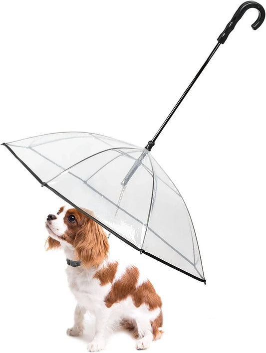 Keep Your Small Pets Dry with Our Stylish Dog Umbrella and Leash Combo - Perfect for Rainy Walks!