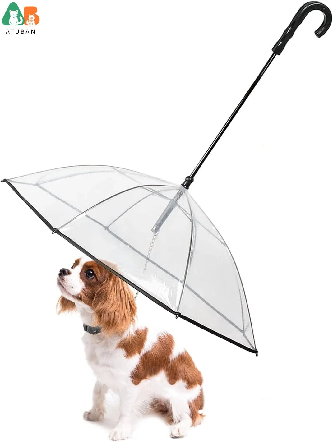 Keep Your Small Pets Dry with Our Stylish Dog Umbrella and Leash Combo - Perfect for Rainy Walks!