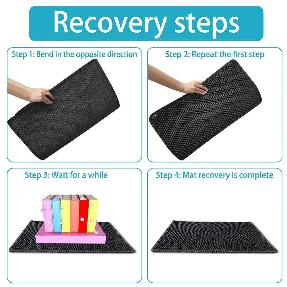 Double Layer Waterproof Cat Litter Mat - Non-Slip, Washable, and Gift-Ready for a Cleaner Home