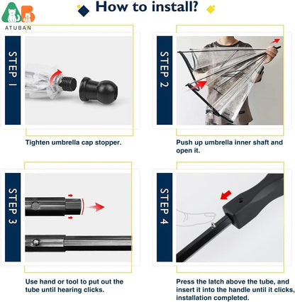 Keep Your Small Pets Dry with Our Stylish Dog Umbrella and Leash Combo - Perfect for Rainy Walks!